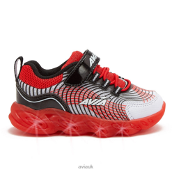 Light Up Sneakers |Avia Boys Toddler Avi-Ignite R4F4N90 White/Black/Red