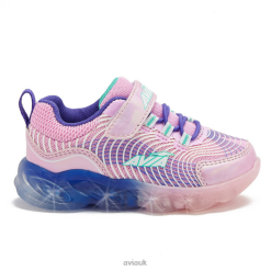 Light Up Sneakers |Avia Girls Toddler Avi-Ignite R4F4N108 Light Pink/Teal Green