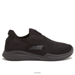 Slip Resistant |Avia Men Avi-Breeze Knit SR R4F4N74 Black/Dark Grey